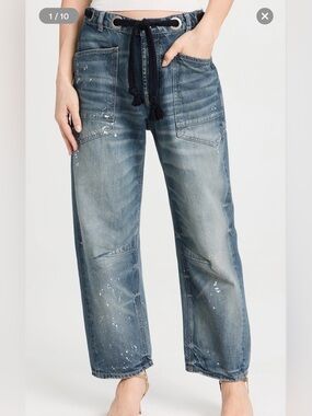 Free People We The Free Moxie Pull-On Barrel Jeans – Timeless Blue